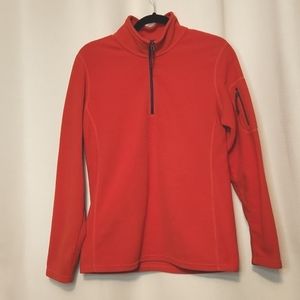 Orvis Trout Bum Women's 1/4 Zip Waffle Fleece Jacket Sweater Size Medium